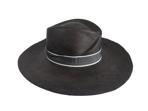 Black Straw Fedora