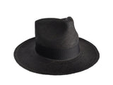 Classic Straw Fedora Black