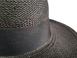 Classic Straw Fedora Black
